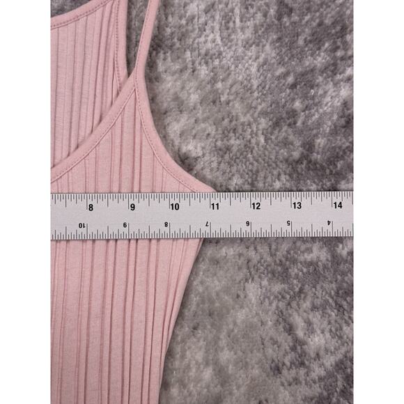 Kule Dress XS Womens Clemence Ribbed Tank Soft Pink Midi - Picture 4 of 8